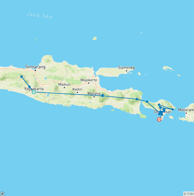 Map of Superb Java Bali Tours: Private Tour