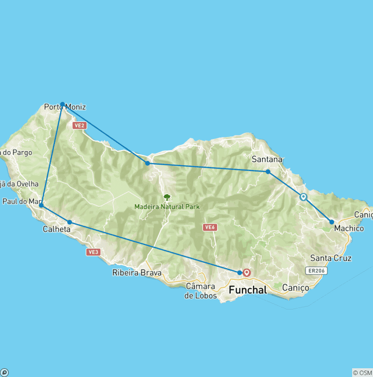 Map of Around Madeira
