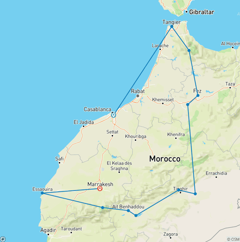 Map of Best of Morocco