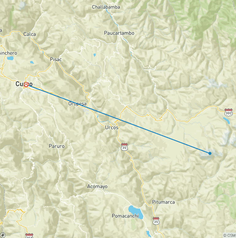 Map of Qampa Mountain Climb