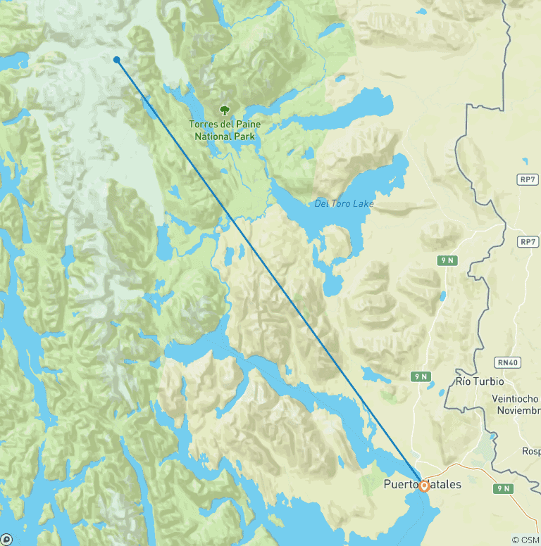 Map of Full Circuit Patagonia