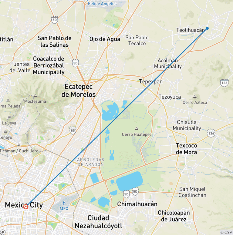 Map of 3 Days With a Private Guide in Mexico City