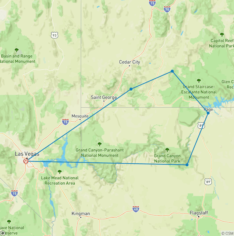 Map of Western Deserts – 3 days