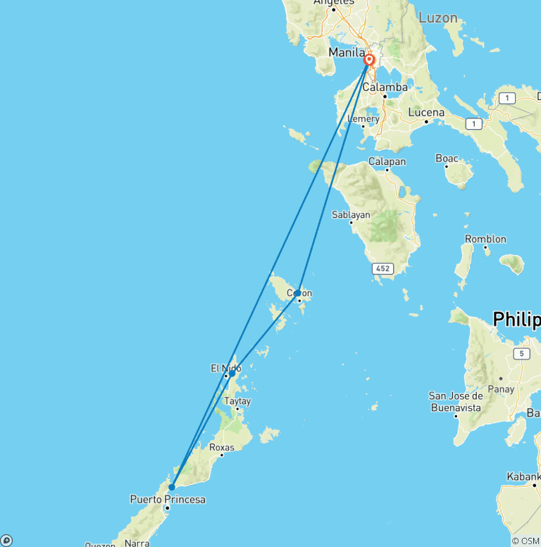 Map of A Week In Palawan, Philippines