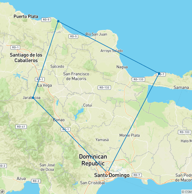 Map of Dominican Republic has it all - 8 days