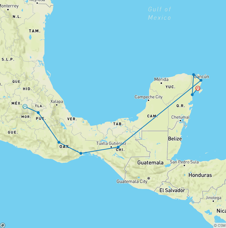 Map of Viva Mexico