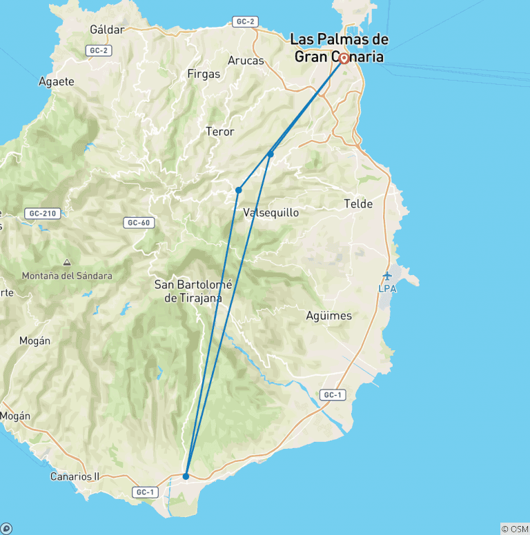Map of Gran Canaria: Hiking & Relaxation