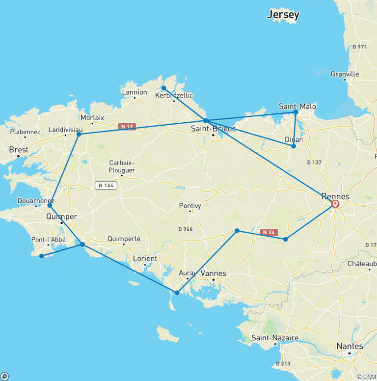 Map of Brittany: Culture & Relaxation