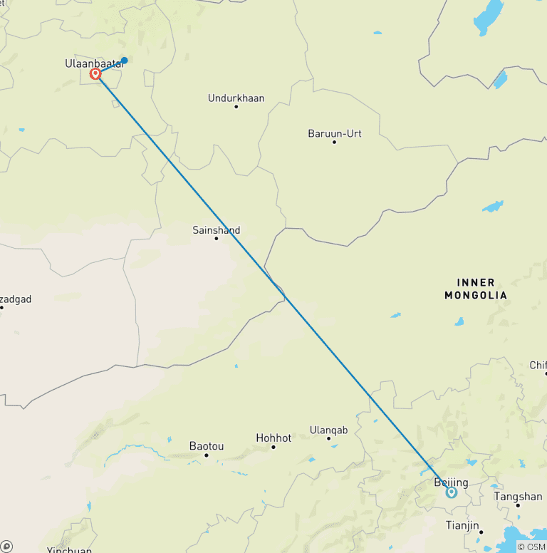 Map of Tailor-Made 10 Days China & Mongolia Tour, Private Guide & Driver