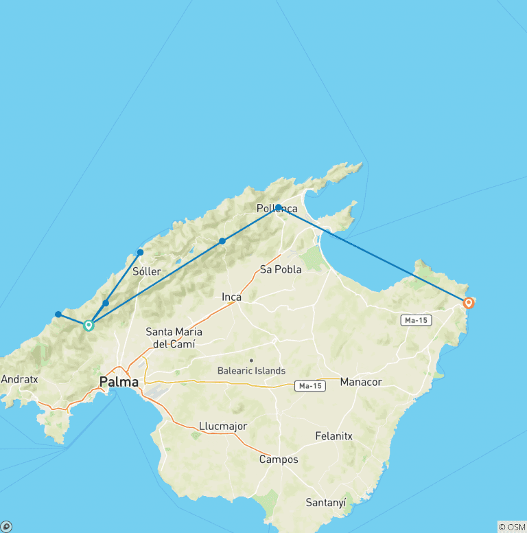 Map of Walking in Mallorca