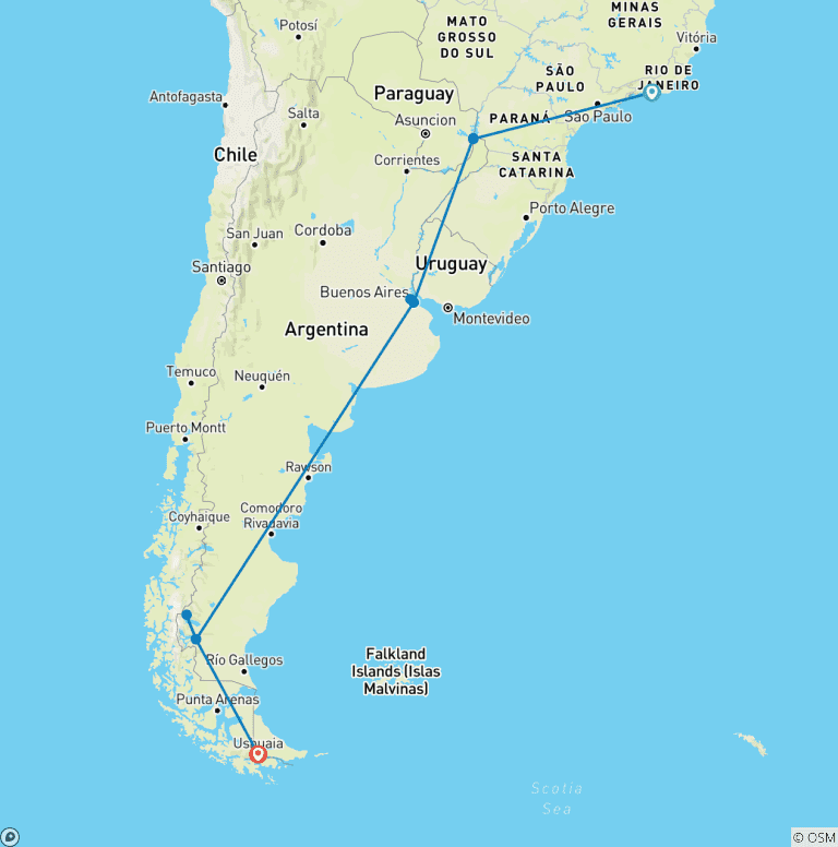 Map of From Rio de Janeiro to the End of the World