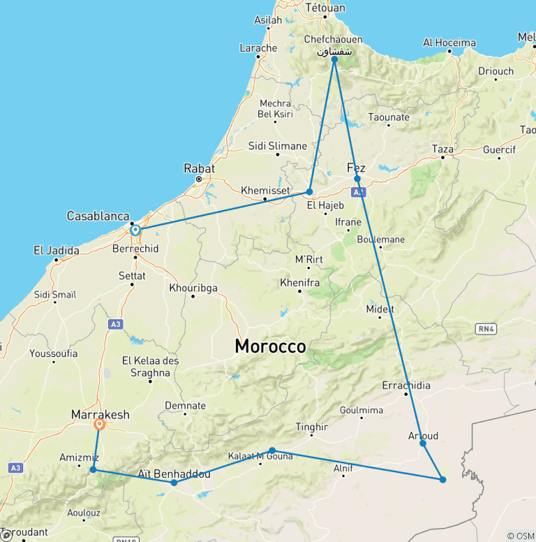 Map of Premium Morocco in Depth