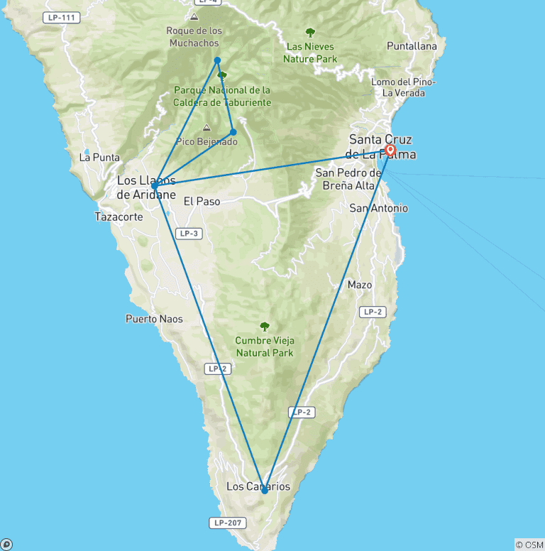 Map of La Palma Special (8 days)