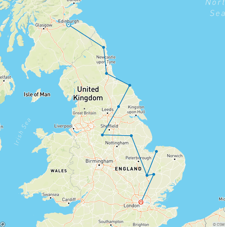 Map of Historic England: Castles and Country Life