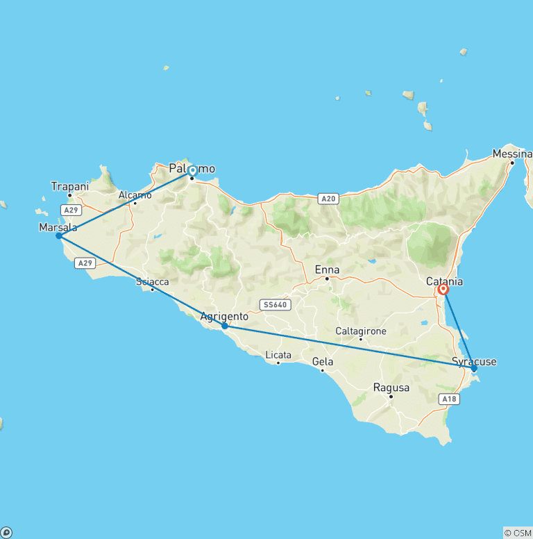 Map of Premium Sicily