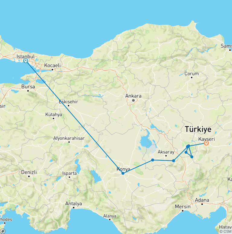 Map of A Taste of Turkey - Istanbul to Cappadocia