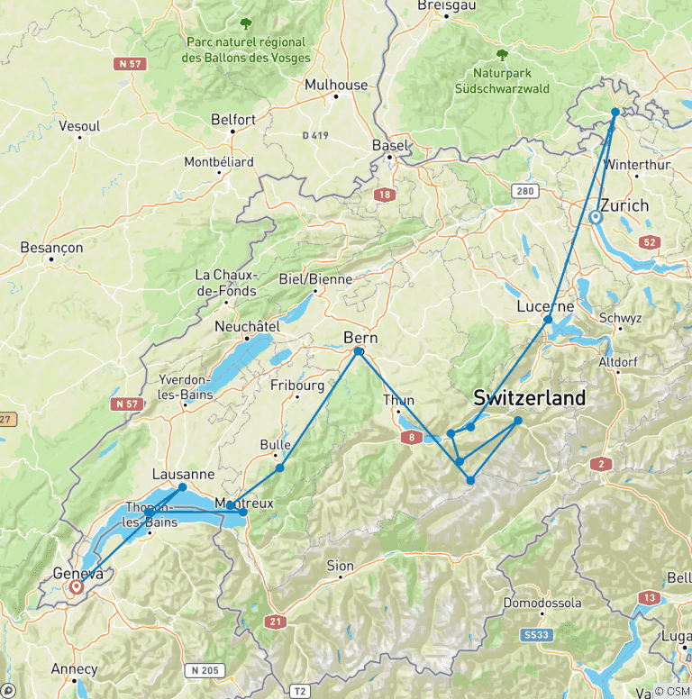 Map of Swiss Miracle