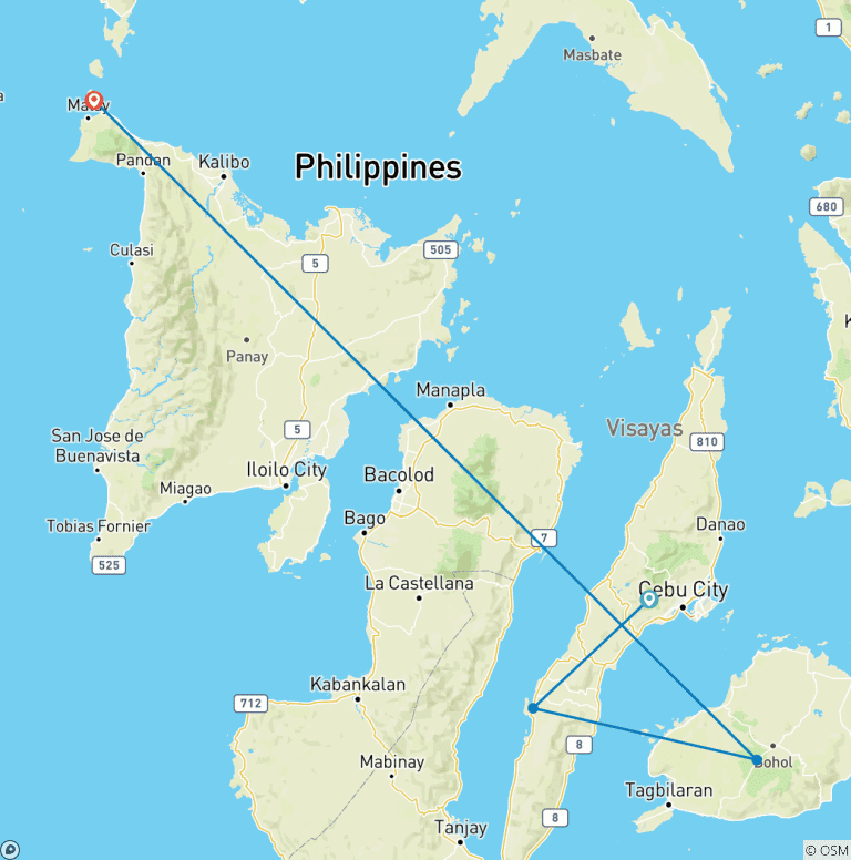 Map of East Philippines Classic 10 Day - One Life Adventures
