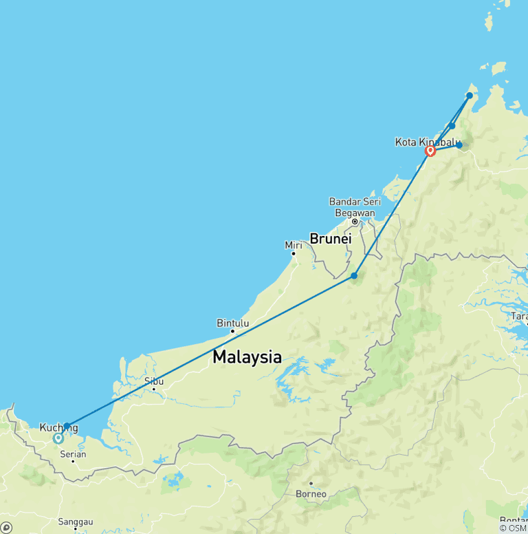 Map of Enchanting Borneo