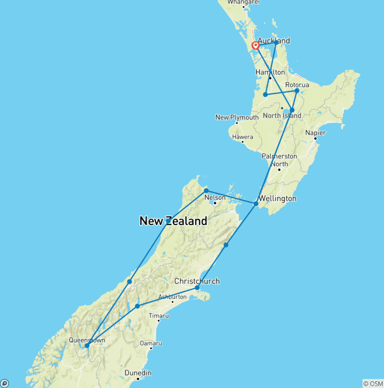 Map of Funky Chicken - Hop-On Hop-Off bus pass