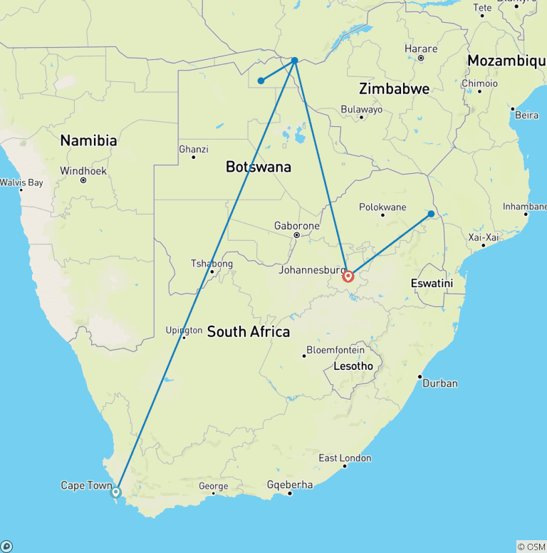 Map of Stars of South Africa 2026