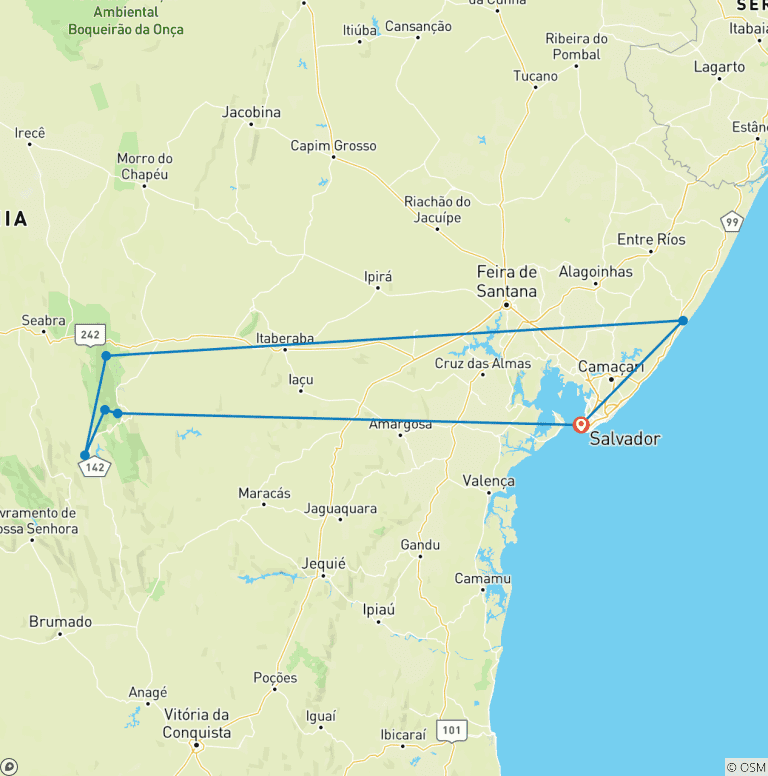 Map of Discovering Bahia