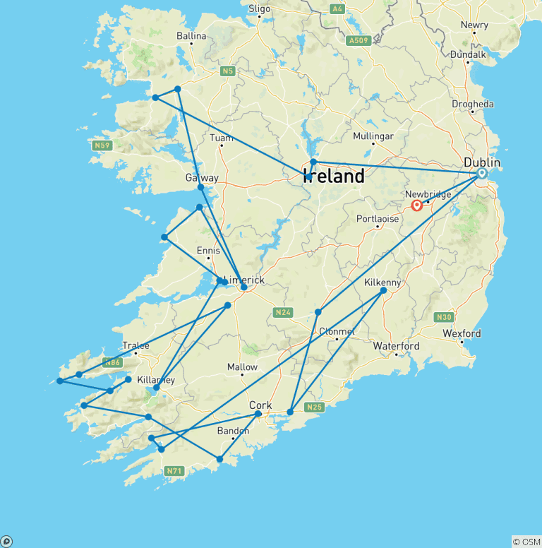 Map of UnDiscovered Ireland