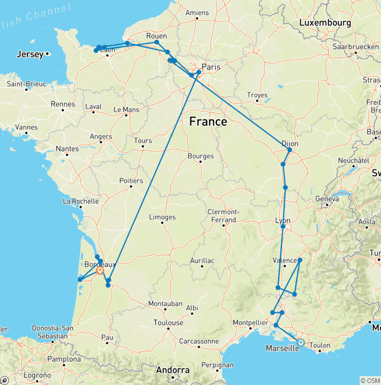 Map of France, Uncorked: The Rhone, The Seine & Bordeaux 2026