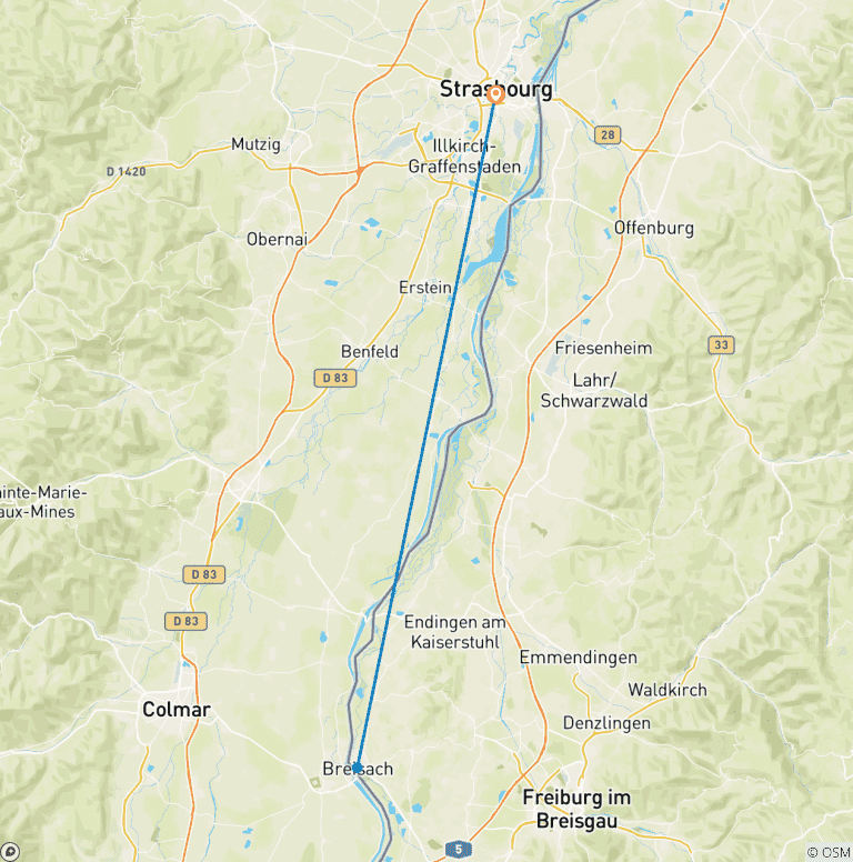 Map of New Year on the Wild Rhine (port-to-port cruise) - VICTOR HUGO