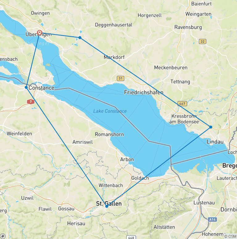 Map of Lake Constance | Germany, Austria, Switzerland