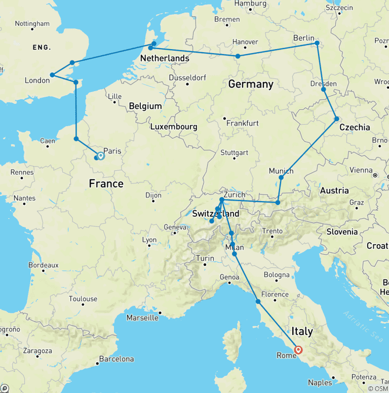 Map of Jewels of Europe