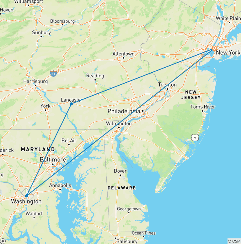 Map of Special Washington end NY