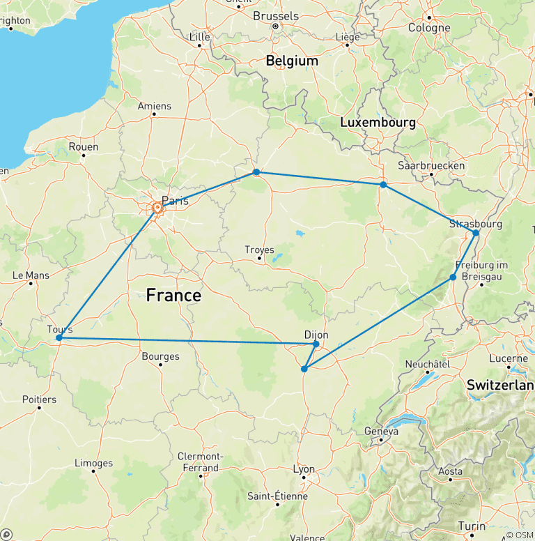 Map of French Christmas Markets