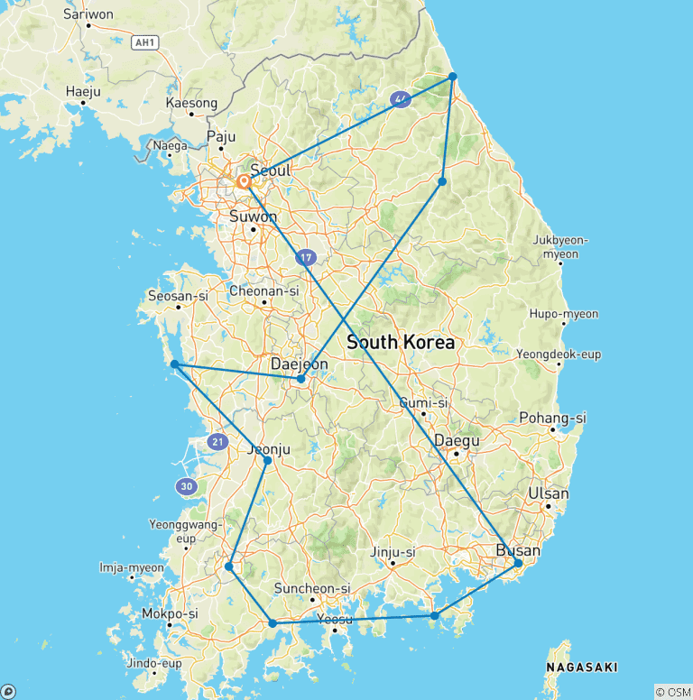 Map of South Korea ─ Pure Life