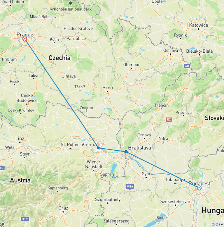 Map of Prague & Christmas Time on the Danube 2025|2026