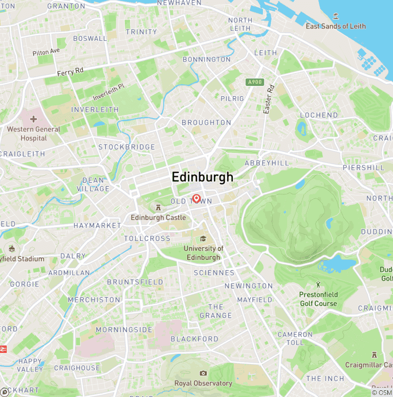Map of 4 Day Edinburgh With Car Rental