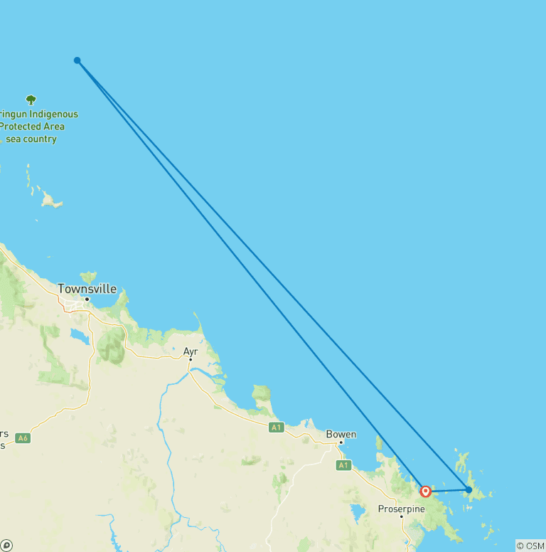 Map of Whitsunday Getaway - Katmaran Sailing Torn