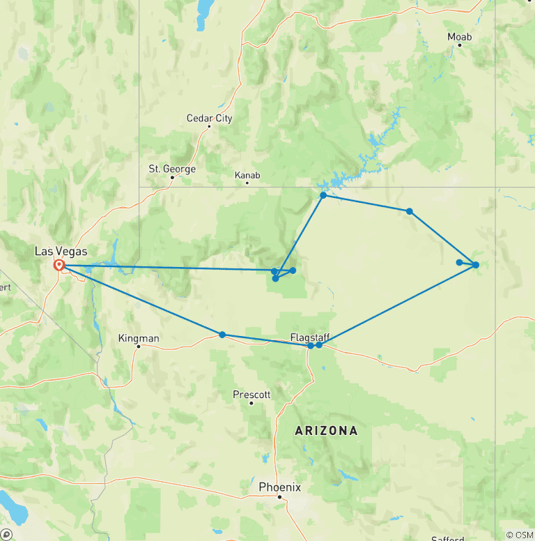 Map of Native history out West – Grand Canyon & Navajo Nation