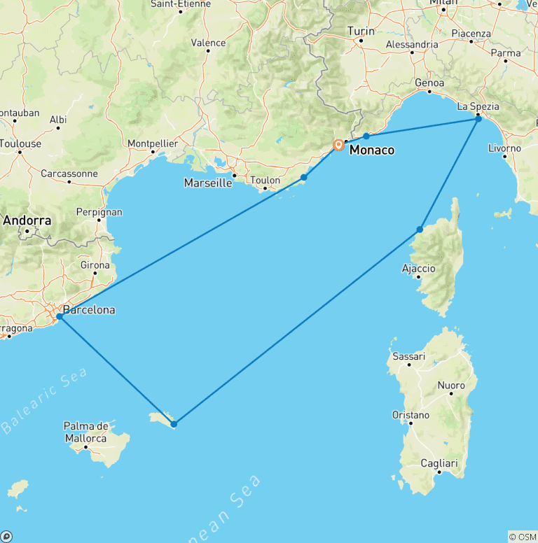 Map of Gems of the Mediterranean