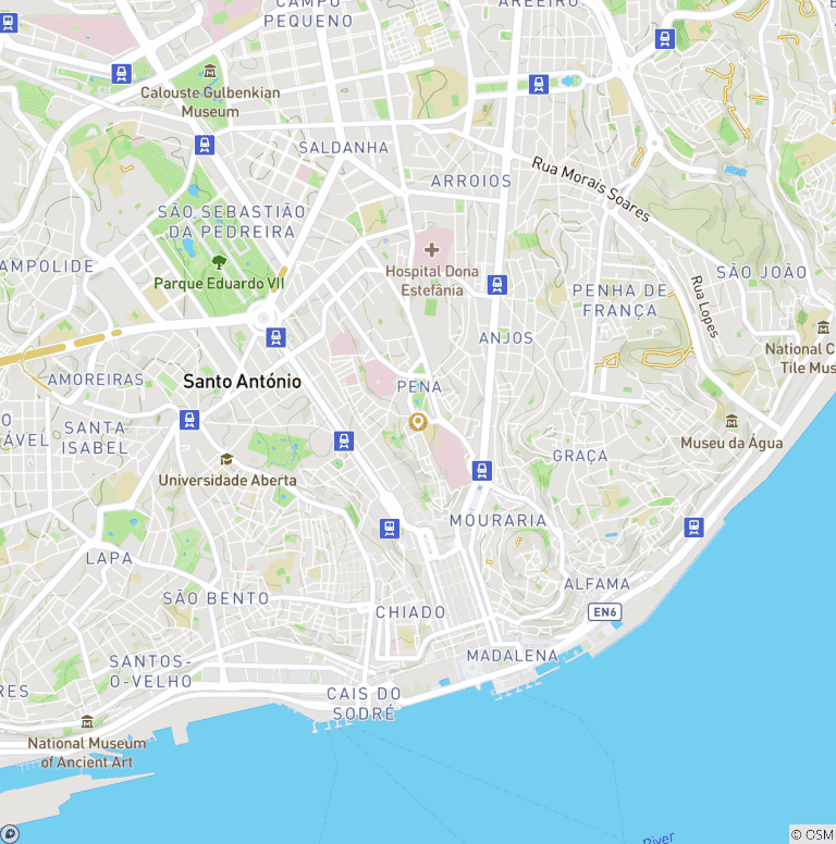 Map of Lisboa Cultural - shortbreak biking experience