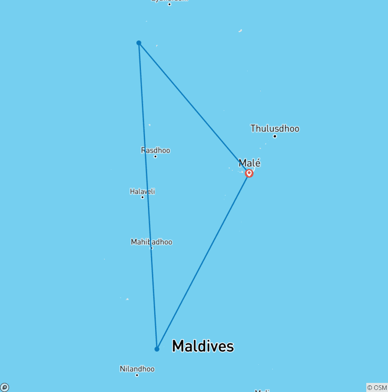 Map of Secluded Goidhoo From Male - 5 days