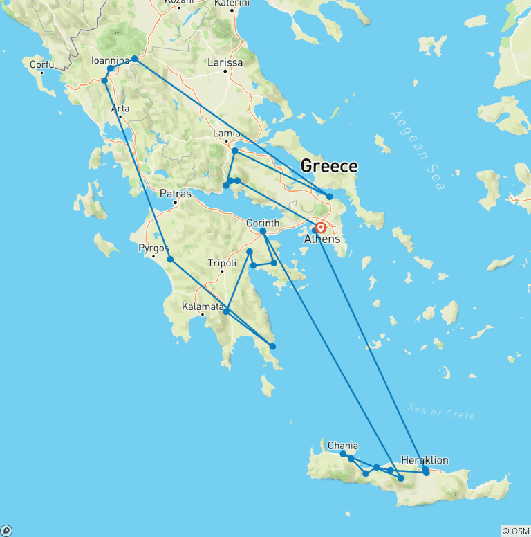 Map of Legendary Lands | 14-Day Guided Tour