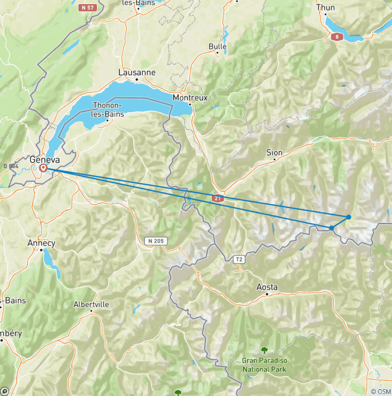 Map of Zermatt - Alpine paradise under the Matterhorn