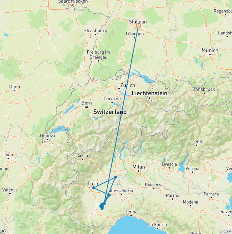 Map of Piedmont - an Enjoyable Experience