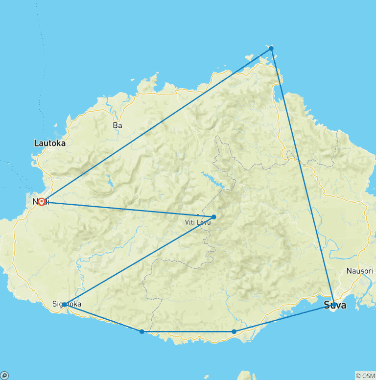 Map of Fiji Adventure