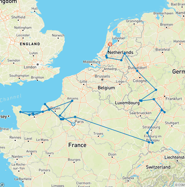 Map of Europe's Heartland 2027 - 25 Days
