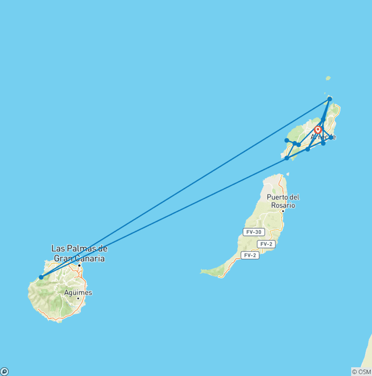 Map of Power Lanzarote: A week full of action
