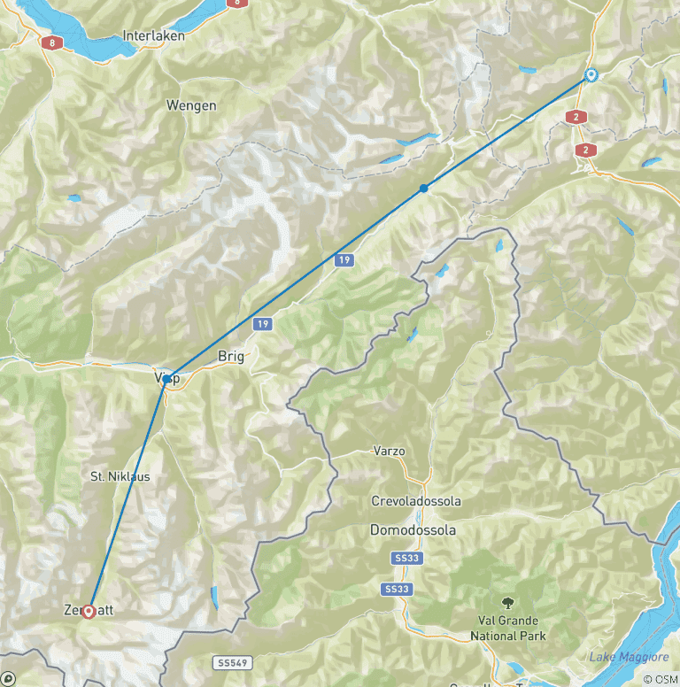Map of Mountainbike: Glacier Bike Tour West