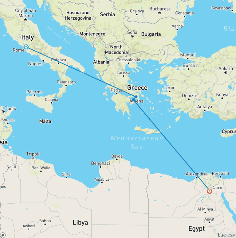 Map of Ancient Wonders: Rome Athens Cairo 35 to 45 (35 To 45)