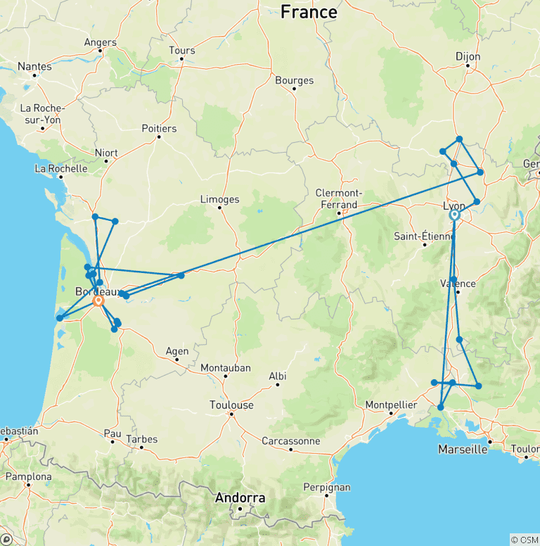 Map of Iconic France 2027 - 21 Days